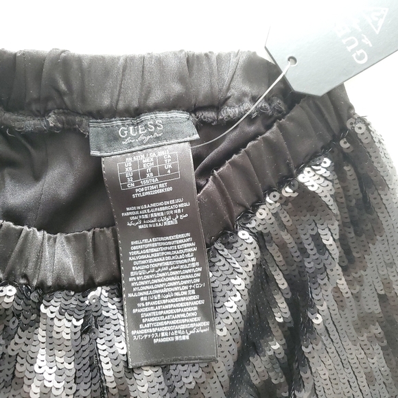 Guess Matte Sequined Mini Shorts - Picture 6 of 6